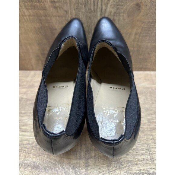 wChristian Louboutin Women  8.5  38.5 black leather booties with sole protection - Picture 10 of 16